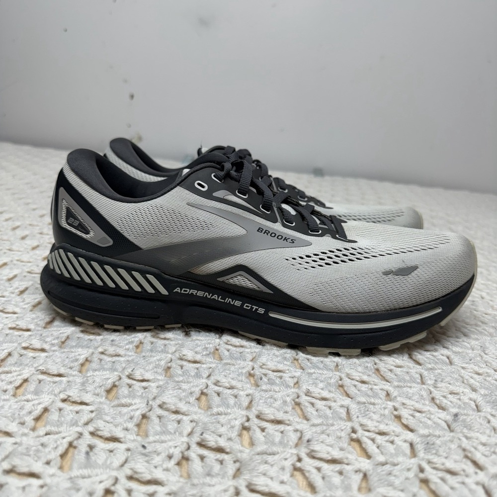 Brooks Adrenaline GTS 23 Running Shoes Mens Size 10.5 Grey Black 1103911D065
